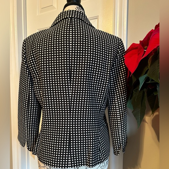 ARVIDA BLACK/WHITE POLKA DOTS BLAZER Size 10  NWT - Picture 5 of 8